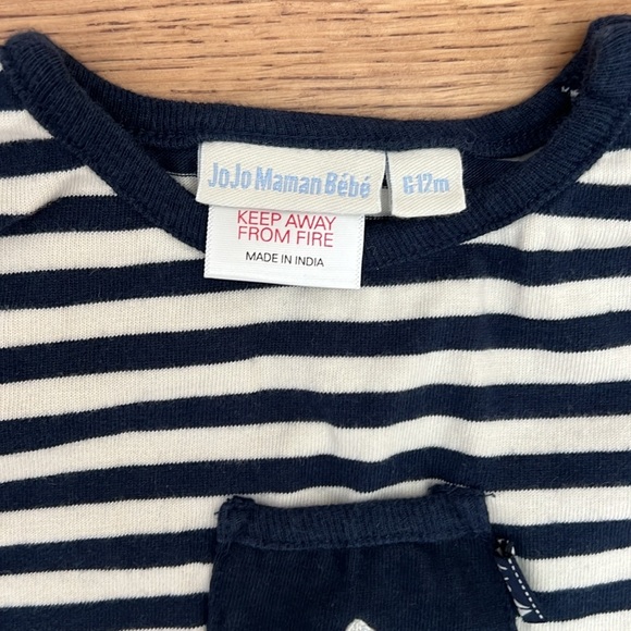 JoJo Maman Bebe Nautical Romper Size 9-12 Mo - Picture 2 of 3